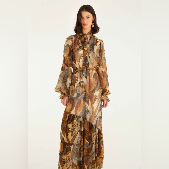 Farm Rio Macaws Long Sleeve Maxi Dress - Picture 3 of 8